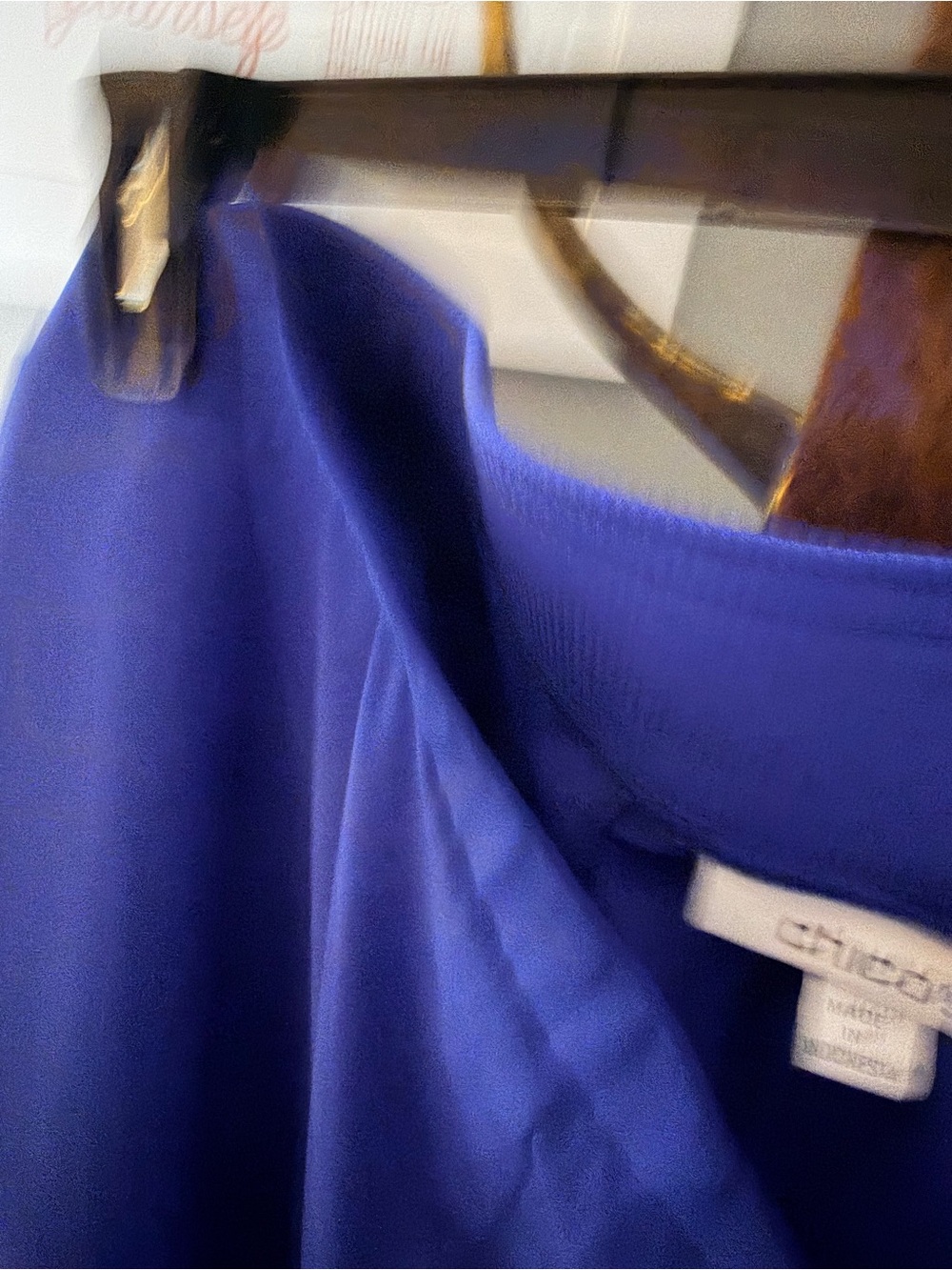 Chico's Deep Cobalt Zenergy cropped bungee pants - Picture 4 of 5